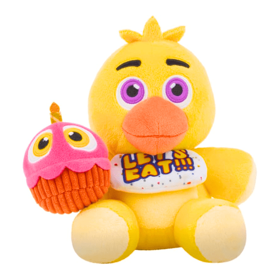 Jazwares Five Nights at Freddy’s Classic Chica 8 in Plush with Cupcake and Glow-in-The-Dark Eyes