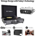 thumbnail image 4 of Victrola Parker - Tocadiscos Bluetooth con tocadiscos de 3 velocidades, color negro, 4 of 5