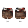 thumbnail image 3 of KLL Rustic American Flag Wood Pattern Shorts Women,Athletic Shorts High Waisted Running Shorts Pocket Sporty Short Gym Elastic Workout Shorts-XX-Large, 3 of 7