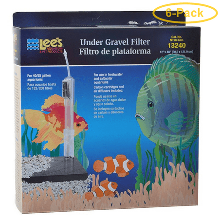 Lees Original Undergravel Filter 48 Long x 12 Wide (40-55 Gallons) - Pack of (Best Canister Filter For 90 Gallon Tank)