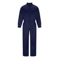 thumbnail image 2 of WIZUTIZ Mens Cargo Jumpsuit Worker Fashion Solid Zipper Stand Collar Long Sleeves Loose Comfy Workwear Romper Playsuit, 2 of 5