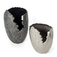 thumbnail image 3 of Terra Decorative Metal Vase Large, Grey, 3 of 4