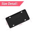 thumbnail image 2 of Car License Plate Frame, 2 PCS Anti-Theft Universal Silicone License Plate Frame for Cars, SUVs, Vehicles, Rustproof License Plate Frame, Auto A Black, 2 of 5
