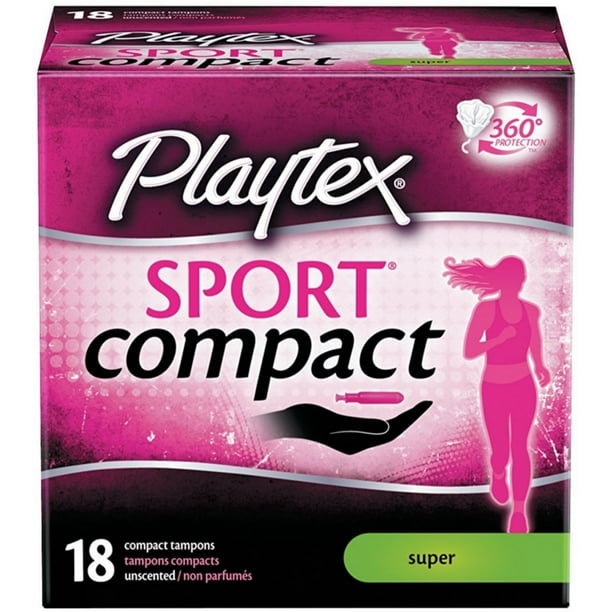 4 Pack Playtex Sport Super Absorbency Compact Tampons with FlexFit