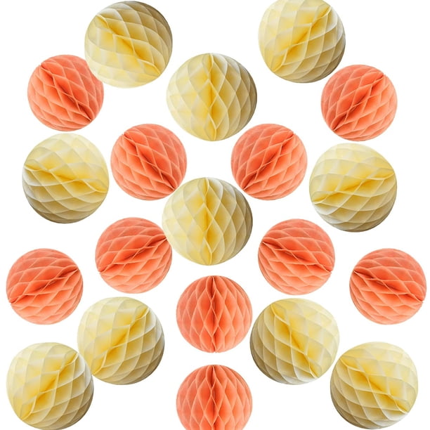 20 piezas pompones papel tisú bolas de nido de abeja bola de flores decoración de pared pompones decoración para fiesta de cumpleaños boda Xemadio CDWJ227-1