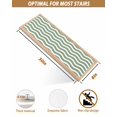 thumbnail image 6 of Abstract Waves Stair Treads Non Slip for Steps Stripes Grass Green Water Ripple 4 Pcs Reusable Adhesive Stair Runner Mats for Dogs Elders Carpet Treads Rugs for Staircase 8x30 In, 6 of 7
