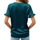 thumbnail image 5 of TaTaai Women's Satin V Neck Short Sleeve Shirt, Business Casual Silky Drape, Lightweight for Office Daily Party Formal Occasions Gift, 5 of 8