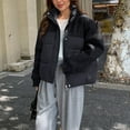 thumbnail image 2 of Lovzfmll Veste Décontractée pour Femmes, Style à Capuche à Manches Longues Coloré Noir, TG, 2 of 9