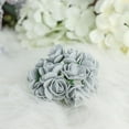 thumbnail image 6 of Efavormart 48 Roses | 4" Tall Silver Real Touch Artificial DIY Foam Rose Flowers With Stem, Craft Rose Buds, 6 of 11