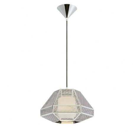 

Transitional 1-Light Large Pendant with Frosted Glass 8 inches Pendants-Chrome Finish Bailey Street Home 79-Bel-2041415