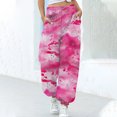 thumbnail image 2 of gakvbuo Cinch Bottom Baggy Sweatpants for Women High Waiste Workout Active Joggers Pants for Gym Sporty Athletic Fit cargo sweatpants for women baggy Lounge Trousers Long Leg Pants with Pockets, 2 of 5