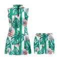 thumbnail image 3 of Yuyamidu Palm Leaf Golf Dresses for Women Size L Golf Balls Sleeveless Active Athletic Exercise Sports Wear Dresses for Women Pockets Zipper Workout Athletic Dresses Built in Shorts, 3 of 7