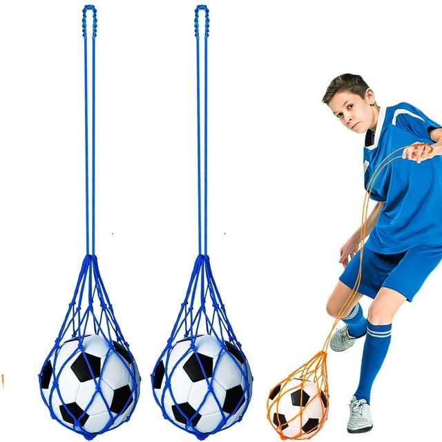 HLONK 5Pcs Soccer Practice Equipment Soccer Kick Trainer Football Kick Trainer Net for Kick Practice Training Aid Soccer Return Soccer Training Equipment Help Juggling for Ball Sizes 3