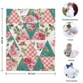thumbnail image 4 of Pioneer Flower Floral Print Pattern Blanket,Comfortable Soft Lamb Wool Throw Blanket,All Season,Warm Lightweight Blankets for Sofa Bed Couch Living Room Chair,30"x40", 4 of 4