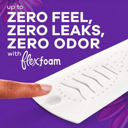 ALWAYS RADIANT WITH FLEX FOAM PADS, SIZE 5, EXTRA HEAVY OVERNIGHT, WITH WINGS, 54 COUNT