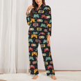 thumbnail image 2 of Naloa Pyjamas Rétro Imprimé Jeu Vidéo pour Femmes, Ensembles de Pyjamas pour Femmes, Ensembles de Détente pour Femmes, 2 Pcs pour Femmes-TG, 2 of 7