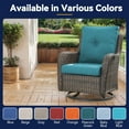thumbnail image 4 of Gymojoy 22 in. x 25 in. x 4 in.Deep Seat Cushion Set, Olefin 8-Piece Deep Seating Outdoor Replacement Lounge Chair loveseat Sofa Cushion in Peacock Blue, 4 of 9