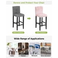 thumbnail image 3 of Pink Cherry Blossom Bar Stool Covers Set of 2, Spring Modern Farmhouse Floral Stretch Washable Bar Chair Covers with Backs, Removable Pub Counter Height Chair Cover for Kitchen Dining Room Cafe, 3 of 7