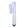 thumbnail image 4 of Jacob Alexander Men's Woven Zig Zag Pattern Slim 2.5 inch Width Neck Tie - White Light Blue, 4 of 7