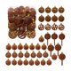 thumbnail image 2 of Adornos Navideños: Set de 42 Bolas Navideñas Nevadas | Adornos Nevados Marrones para Árbol de Navidad | Varios Estilos | Tamaño: 6 Cm | Paquete de 42, 2 of 6