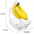 thumbnail image 6 of Fruit Bowl, Wire Basket with Detachable Banana Holder Hook Kitchen Counter Top Organizer Perfect for Storing Fruits, Veggies, Pastries Sturdy Steel - Silver, 6 of 6