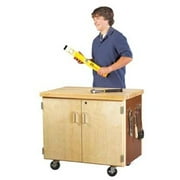 Diversified Woodcrafts Mobile Series 34'' H x 36'' W x 24'' D Locking Storage Cabinet