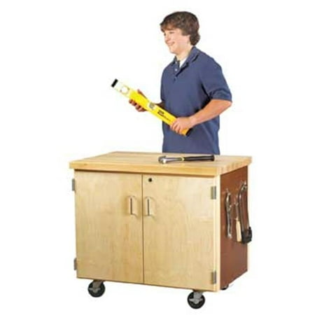Diversified Woodcrafts Mobile Series 34'' H x 36'' W x 24'' D Locking Storage Cabinet