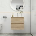 thumbnail image 1 of Holaki 24" Bathroom Vanity With Gel Basin Top, Light Oak, 1 of 8
