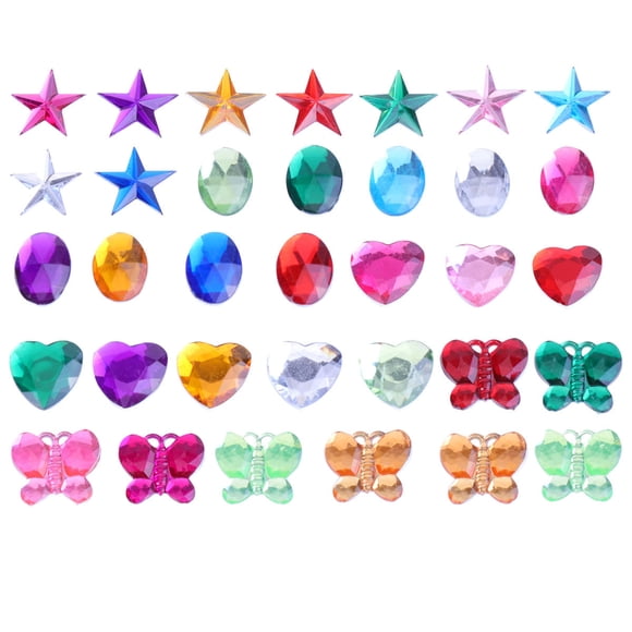 FRCOLOR craft crystals 1 Bag Acrylic Drill Accessories Colorful Diamond Exquisite Craft Decor Material Set for Kids DIY,3.15"X2.36"X0.79"