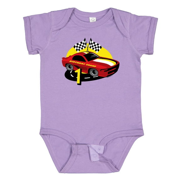 Inktastic Race Car 1st Birthday Boys Baby Bodysuit