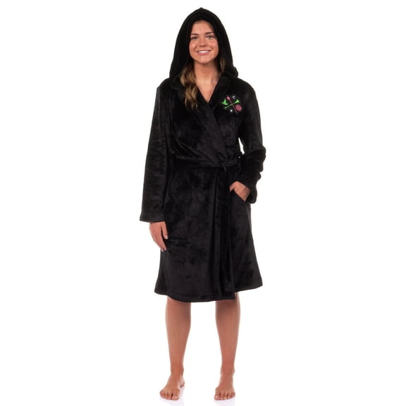 Wicked Robe Women's Elphaba and Glinda Wand Broom Charm Bathrobe For Adults