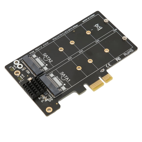 M.2 To PCI-E, Dual Disk Adapter Card Extended Function Transmission Stability 2230 / 2242 / 2260 / 2280 JMB582 for Transmit Data for Extended Space