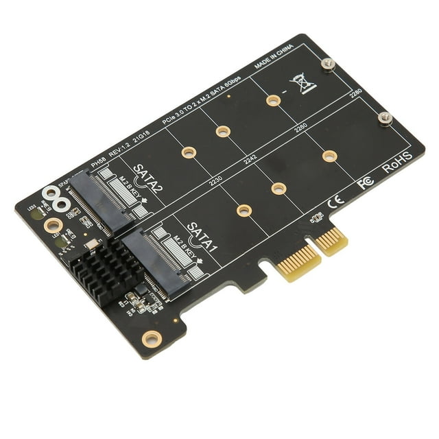 M.2 To PCI-E, Dual Disk Adapter Card Extended Function Transmission Stability 2230 / 2242 / 2260 / 2280 JMB582 for Transmit Data for Extended Space
