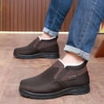 thumbnail image 2 of Snow Boots for Men Canvas Warm Furry Lined Low Top Slip on Non Slip Winter Walking Sneakers Loafers, 2 of 7