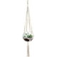 thumbnail image 4 of Cesta colgante Cuerda Colgador de plantas Macramé Maceta colgante Algodón Blanco cremoso 105 cm, 4 of 5