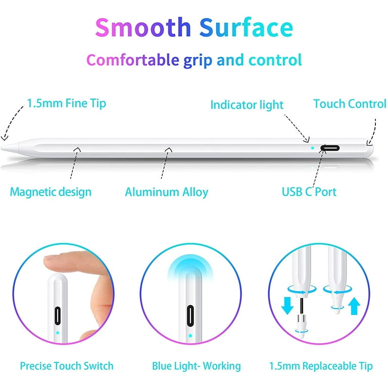 Qzgyoool Stylus Pen for Touch Screens, Active Digital Pencil with