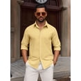 thumbnail image 6 of Youclos Men's Cotton Long Sleeve Casual Button-Down Shirt, Breathable Soft, 6 of 6