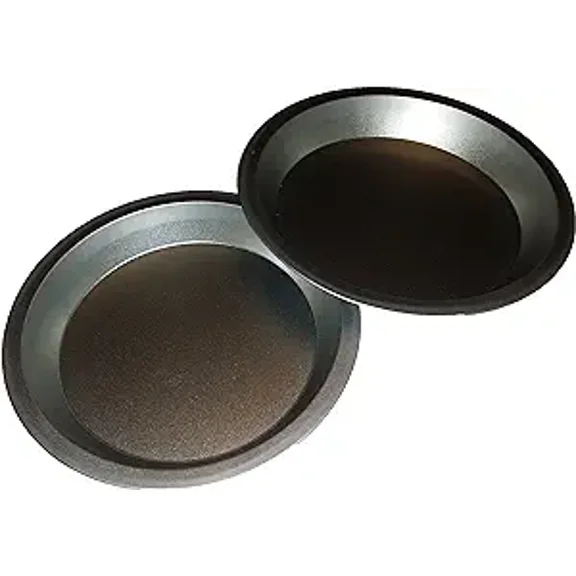 Two 9 inch Pie Pans a Heavy weight steel none stick bakeware set with even heating (Standard version)
