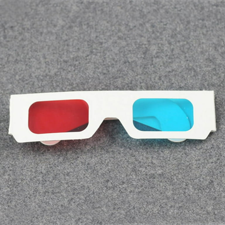 Universal Anaglyph Cardboard Paper Red Blue Cyan 3d Glasses Movie Glasses  NEW 