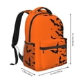 thumbnail image 2 of Disketp Halloween Bats Mochila Estampada para Hombre y Mujer – Mochila Ligera Clásica con Múltiples Bolsillos para Universidad, Trabajo y Viajes-One Size, 2 of 5