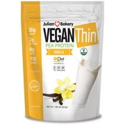 Julian Bakery Vegan Thin Protein Powder | Vanilla | 20g Pea Protein | 3 Net Carbs | 1.88 LBS | 30 Servings