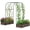 Brown, variant on Galvanized Raised Garden Bed with 87in Tall Garden Trellis Metal Plant Support Trellis Archway for Vegetables Flowers Herbs,Black
