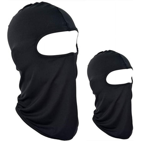 Black Tactical Face Mask Hood,2-Pack for Neck Gaiter