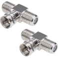 thumbnail image 1 of Coaxial Cable Splitter, Tv Splitter 2 In 1 Out 2-pack F Type Rg6 Male To 2 F Female 3 Way Cable Splitter, 1 of 4