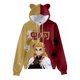 thumbnail image 1 of Sudadera Con Capucha Anime Demon Slayer Nezuko Con Orejas, 1 of 3