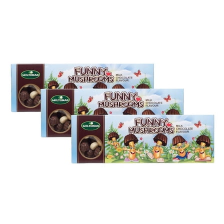 3 Pack  Miltonas Funny Mushrooms - Chocolate taste cookies