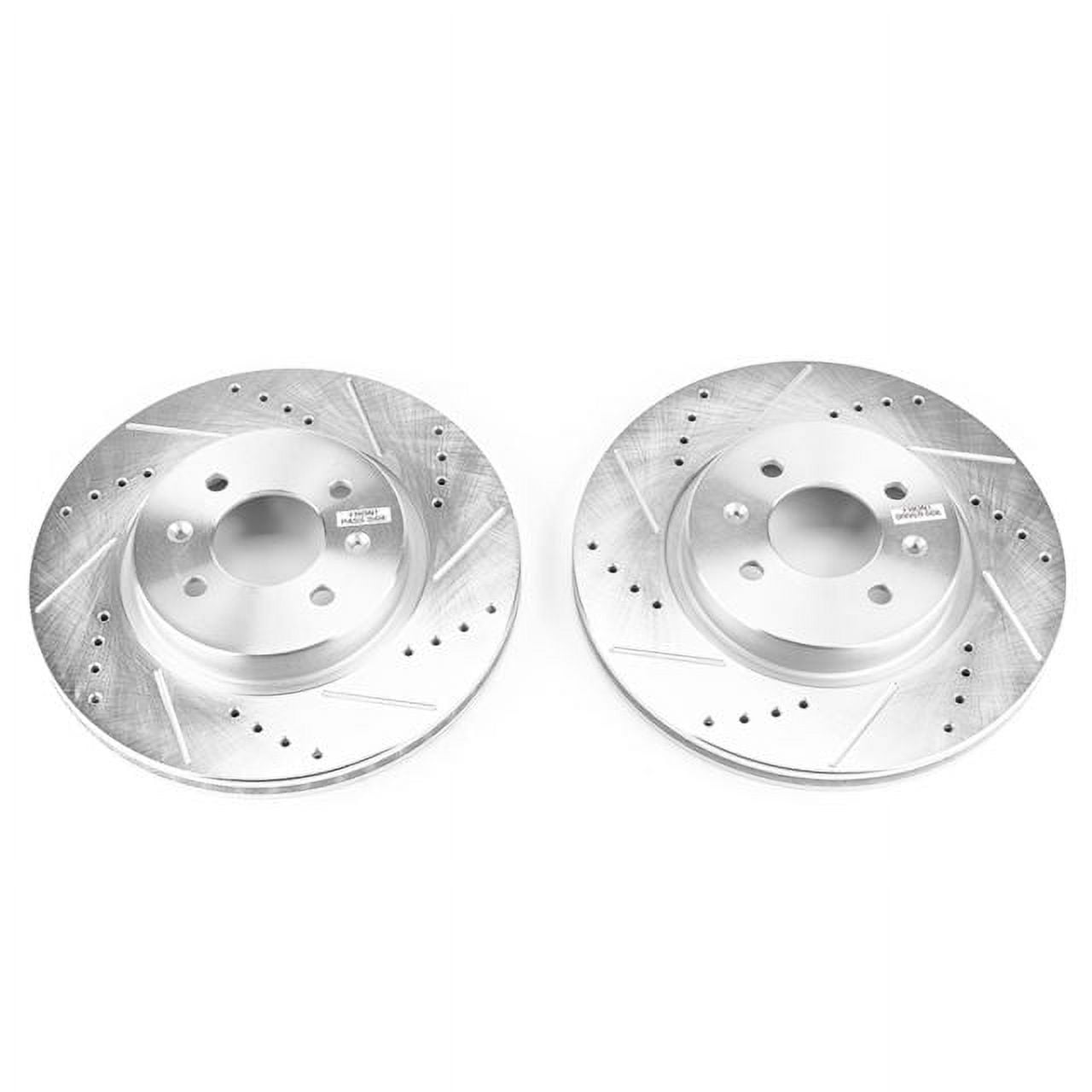 Power Stop Front Pair of Drilled and Slotted Brake Rotors JBR1562XPR