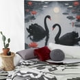 thumbnail image 2 of RKSupls Vertical Tapestry Wall Hanging, Black Swans Lotus Tapestry Wall Decor for Bedroom, Dorm Room, Living Room, Apartment, College Dorm Home Decor, 2 of 5