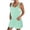 Mint Green, variant on Summer Short Rompers For Women Casual Loose Sleeveless Tie Knot Strap Jumpsuits Overalls With Pockets Beach Lounge Jumpsuit