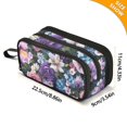 thumbnail image 4 of FORMRS Pencil Case with 3 Compartments Zipper Pouch, Elementary School Level and up, Pink and Purple Flowers, 4 of 8